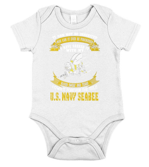 Mens Own forever the title seabee shirt Short Sleeve Baby One-Piece