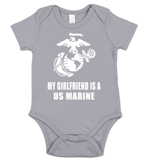 MY GIRLFRIEND IS A US MARINE Short Sleeve Baby One-Piece