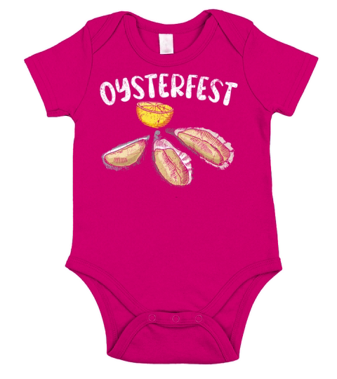Oysterfest Seafood Seashell Mollusc Animal Oyster Short Sleeve Baby One-Piece