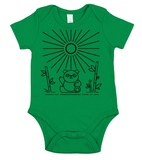 Panda Short Sleeve Baby One-Piece