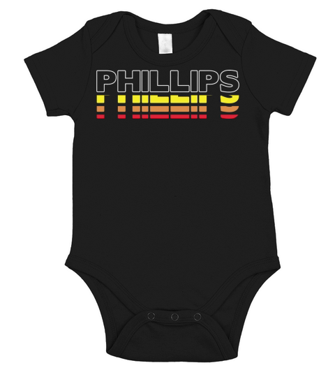 Phillips First Name Funny Vintage Sunset Phillips Short Sleeve Baby One-Piece