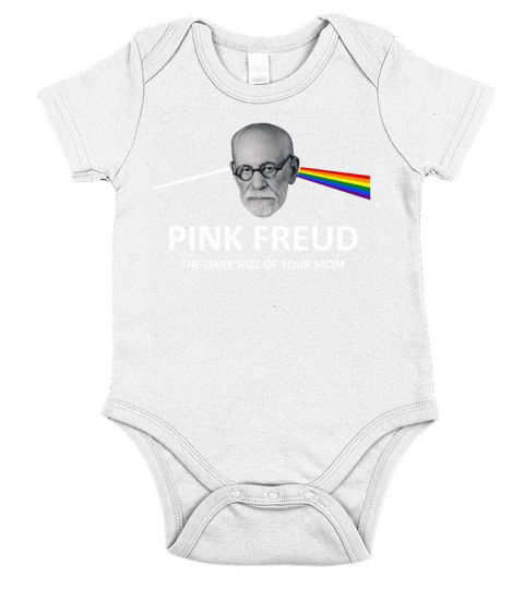PINK FREUD DARK SIDE OF YOUR MOM Short Sleeve Baby One-Piece