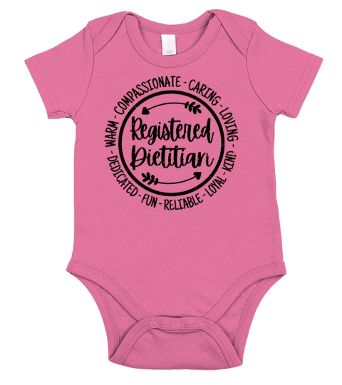 Registered Dietitian Vintage Gift Short Sleeve Baby One-Piece