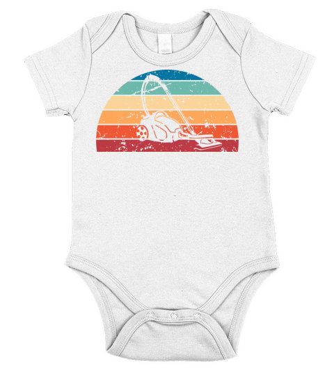 Retro Housekeeping Sunset Vintage cleaning Sunrise Short Sleeve Baby One-Piece