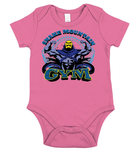 SNAKE MOUNTAIN GYM SKELETOR HE MAN MASTER OF THE UNIVERSE SKULL SNAKE GYM MOUNTAIN Short Sleeve Baby One-Piece