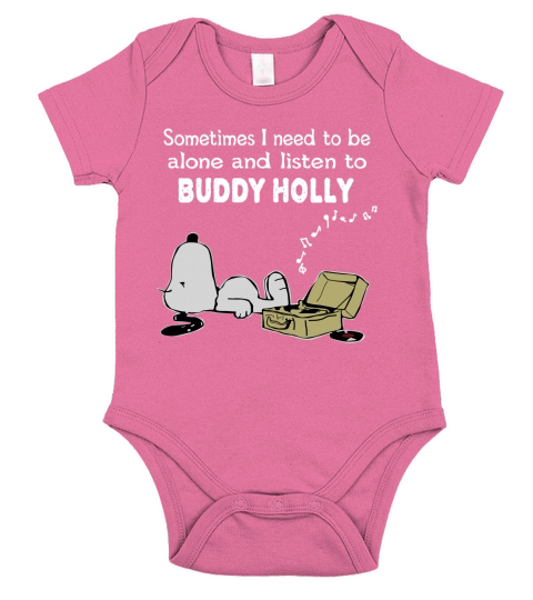 Sometimes I need to be alone and listen to Buddy Holly Short Sleeve Baby One-Piece