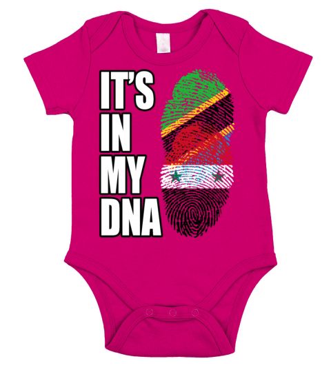 Tanzanian And Syrian Vintage Heritage DNA Flag Short Sleeve Baby One-Piece