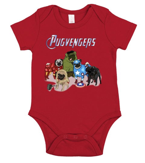 The Pugvengers Short Sleeve Baby One-Piece