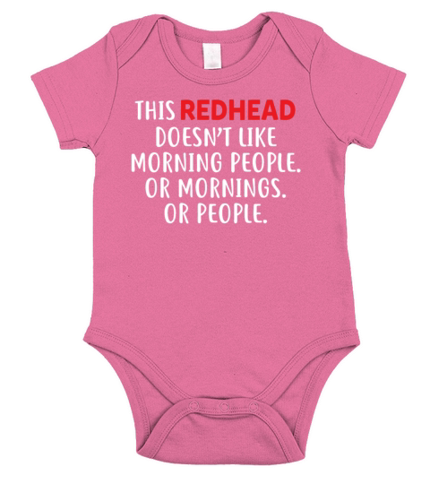 This Redhead Doesnt Like Morning People Mornings Short Sleeve Baby One-Piece