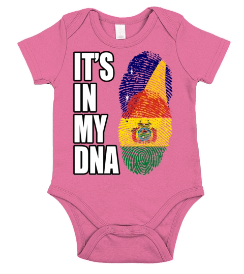 Tokelauan And Bolivian Mix Heritage DNA Flag Short Sleeve Baby One-Piece