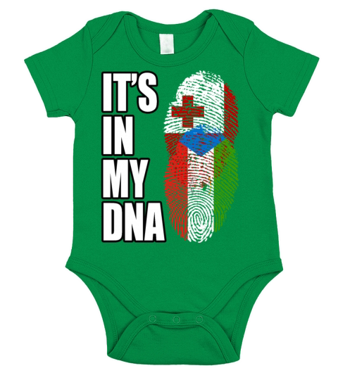 Tongan And Equatorial Guinean Mix Heritage DNA Fla Short Sleeve Baby One-Piece