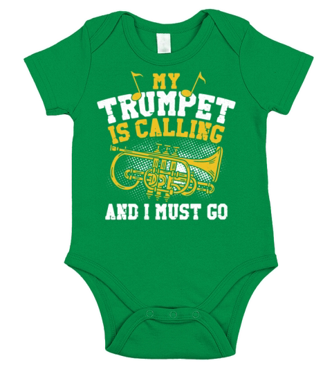 Trumpet Player Vintage My Trumpet Short Sleeve Baby One-Piece