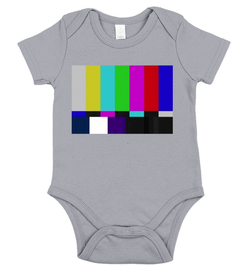 TV Test Pattern Color Bars T-Shirt Short Sleeve Baby One-Piece