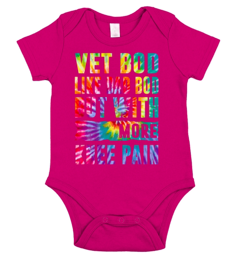 Vet Bod Like A Dad Bod But With More Knee Pain Short Sleeve Baby One-Piece