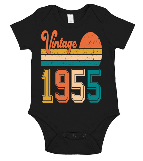 Vintage 1955 birthday gift Short Sleeve Baby One-Piece