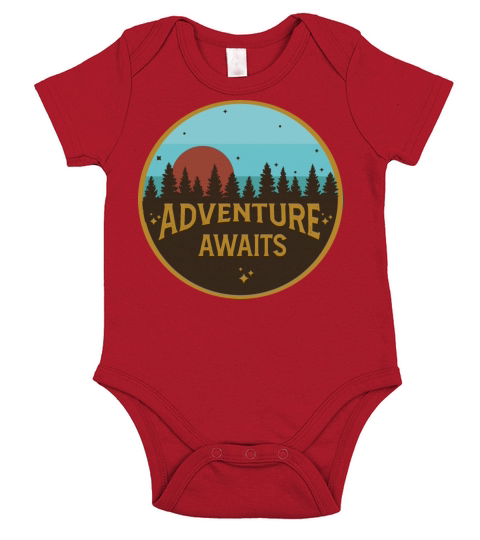 Vintage - Adventure Awaits Short Sleeve Baby One-Piece