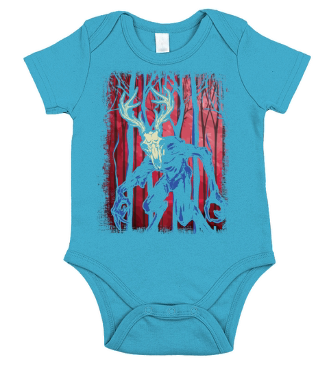 Wendigo Folk Creature Forest Halloween Cryptid Short Sleeve Baby One-Piece