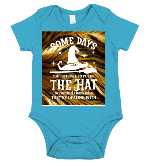 Witchy Funny Quote With Witch HatTiger Short Sleeve Baby One-Piece