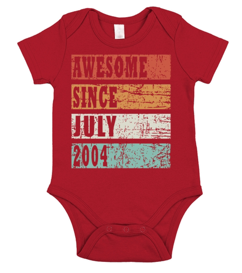 Year of construction 2004 July born gift idea Short Sleeve Baby One-Piece