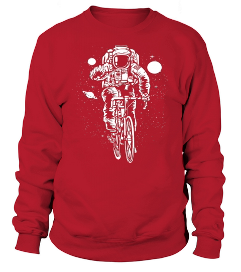 Bike T-Shirt Biking Astronaut Fun Bicycle Space Cycling Tee Sweatshirt Unisex