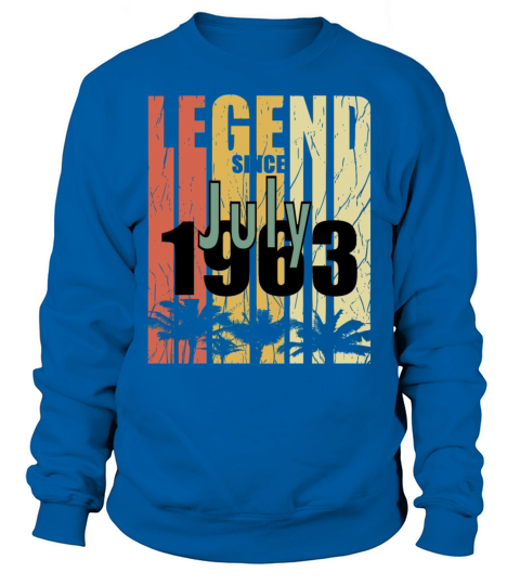 Birth Month July 1963 Vintage Sweatshirt Unisex