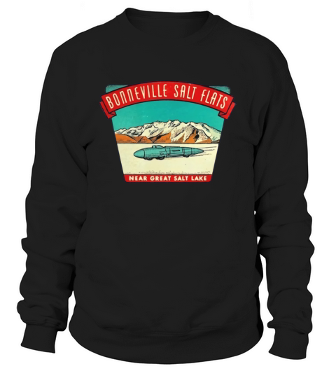 Bonneville Salt Flats Utah Vintage Travel Decal Triblend CHRISTMAS UGLY Sweatshirt Unisex
