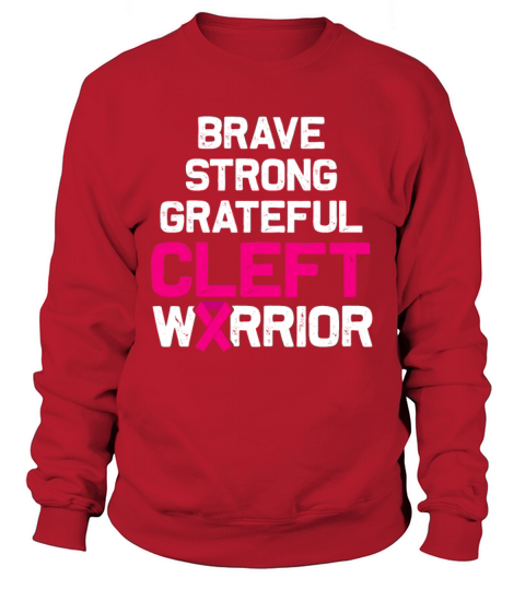 Cleft Palate Lip Proud Strong Awareness design Sweatshirt Unisex