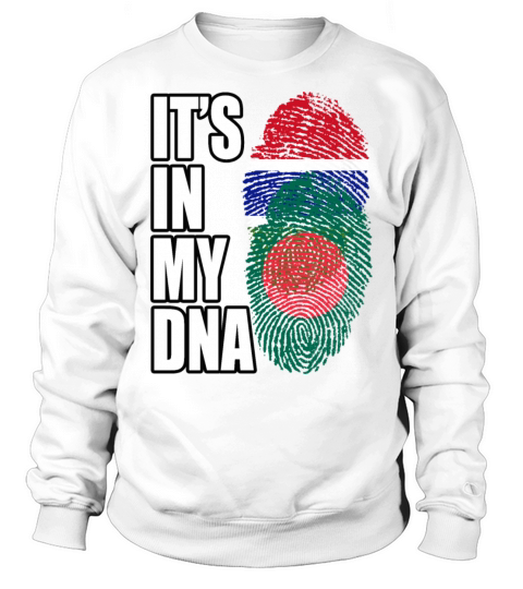 Gambian And Bangladeshi Mix Heritage DNA Flag Sweatshirt Unisex