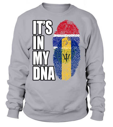 Gambian And Barbadian Mix Heritage DNA Flag Sweatshirt Unisex