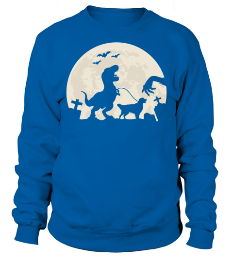 Golden Retriever Dinosaur Moon Funny Halloween Sweatshirt Unisex