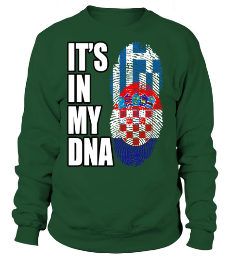 Greek And Croatian Mix Heritage DNA Flag Sweatshirt Unisex