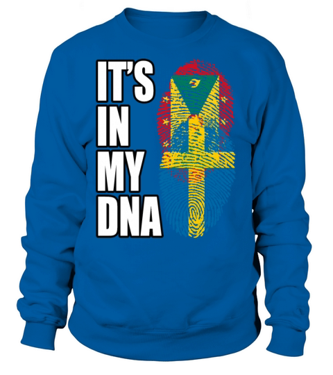 Grenadian And Swedish Mix Heritage DNA Flag Sweatshirt Unisex