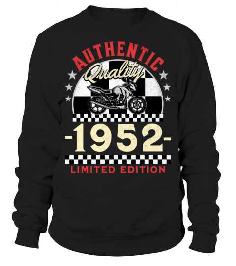 Happy 70th Birthday Biker 70 Years Old Vintage Sweatshirt Unisex