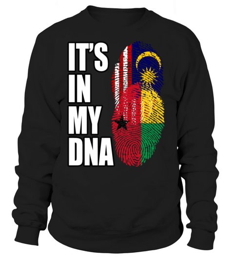 Malaysian And Bissau Guinean Mix Heritage DNA Flag Sweatshirt Unisex
