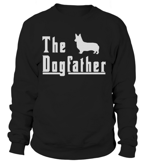 Mens Mens the dogfather - corgi dog shirt fun christmas gift Black Men Sweatshirt Unisex