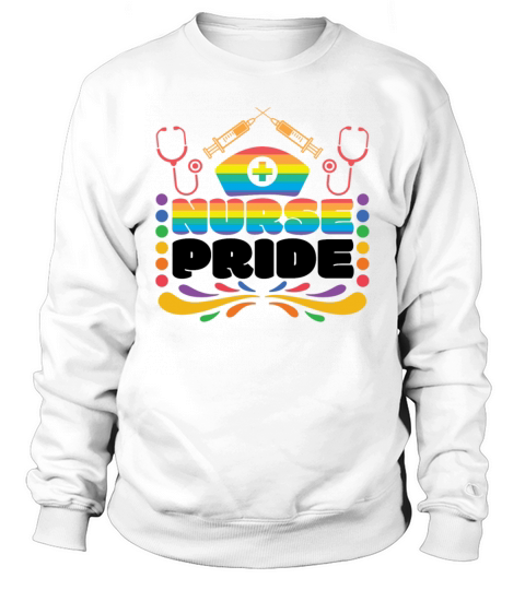 Nurse Pride Stethoscope Lesbian Gay LGBTQ Sweatshirt Unisex