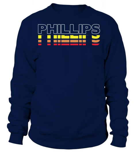 Phillips First Name Funny Vintage Sunset Phillips Sweatshirt Unisex