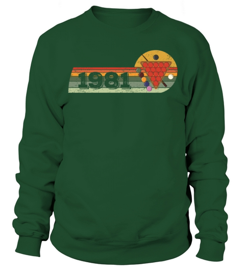 Snooker Snooker-game Vintage born 1981 Birthday Sweatshirt Unisex