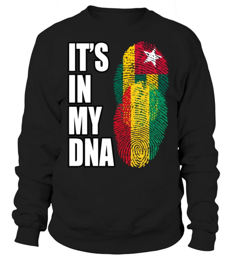Togolese And Guinean Mix Heritage DNA Flag Sweatshirt Unisex