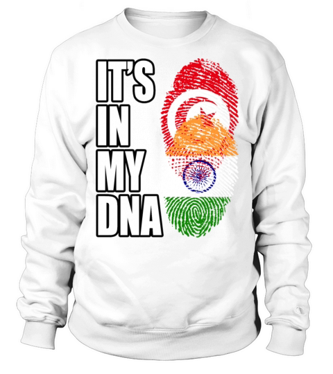 Tunisian And Indian Mix Heritage DNA Flag Sweatshirt Unisex