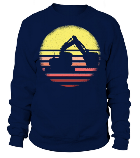 Vintage Retro Excavator Sweatshirt Unisex