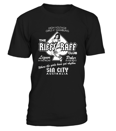 ACDC inspired RIFF RAFF strip club Sin City T-Shirt Unisex