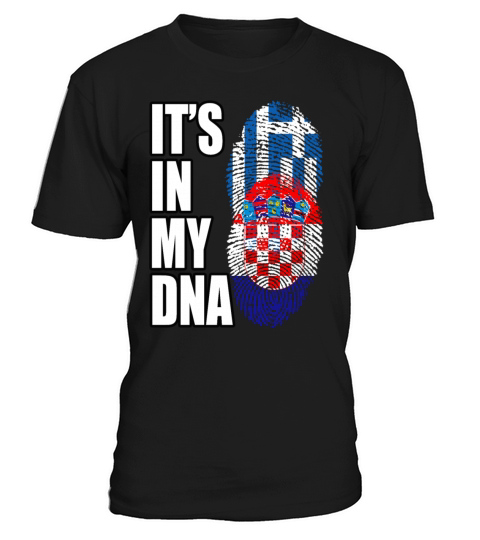 Greek And Croatian Mix Heritage DNA Flag T-Shirt Unisex