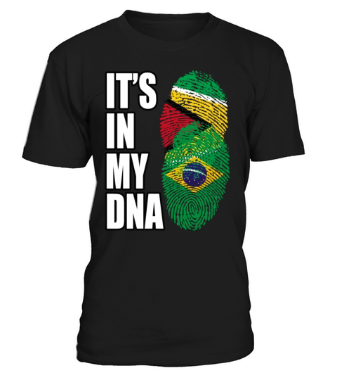 Guyanese And Brazilian Mix Heritage DNA Flag T-Shirt Unisex