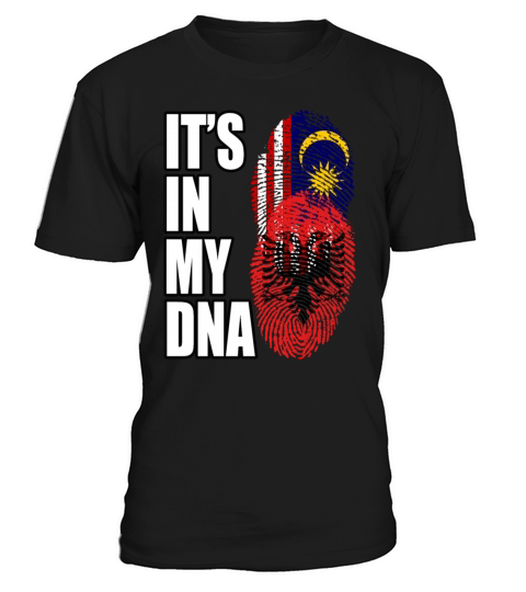 Malaysian And Albanian Mix Heritage DNA Flag T-Shirt Unisex