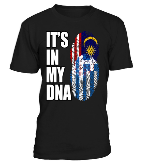 Malaysian And Greek Mix Heritage DNA Flag T-Shirt Unisex