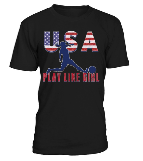 Play Like Girl USA Flag Football Team T-Shirt Unisex