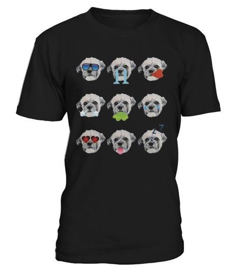 SHICHON Dog Nine Emotions Face Funny T-Shirt Gift T-Shirt Unisex