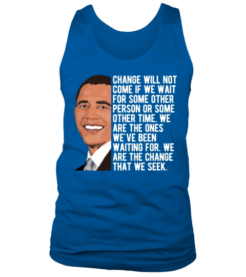 Barack Obama Slogan Change Tank Top Unisex
