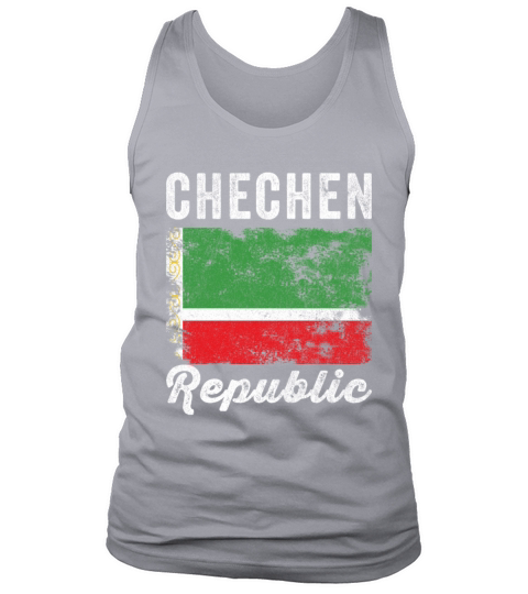 Chechen Republic Flag Distressed Tank Top Unisex